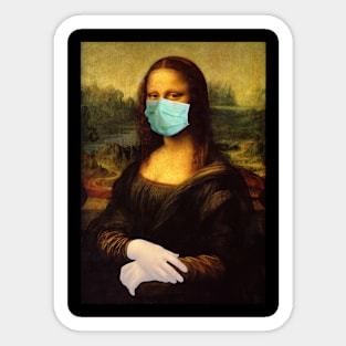 Covid Mona Lisa Sticker